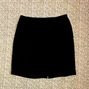 Ann Taylor Petites Black Pencil Mini Skirt with Slit
